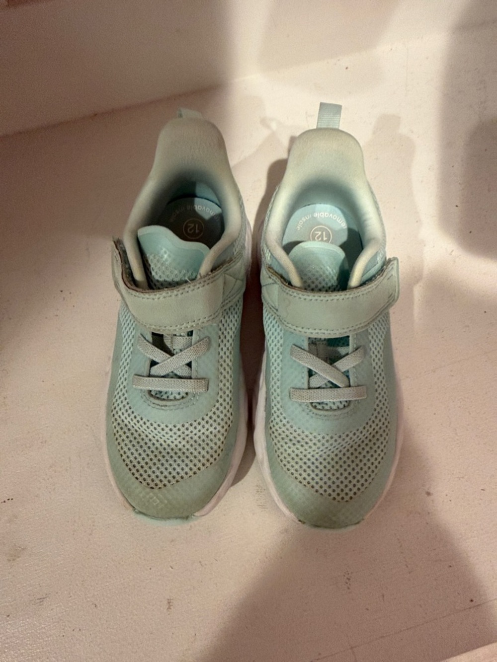 all in motion Mint Green Kids Sneakers with Hook-and-Loop Strap